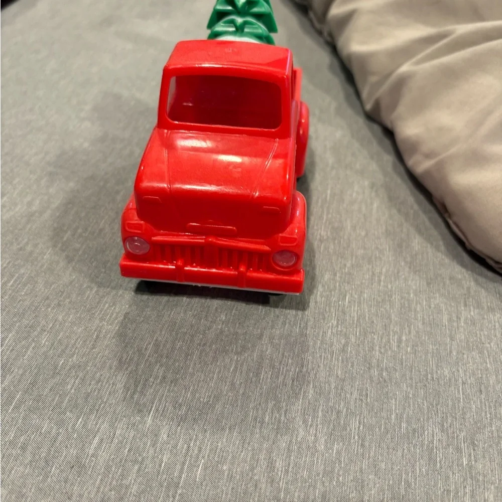 Red Toy Truck with Green Tree